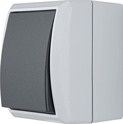 REV - Stopcontacten - Wandcontactdoos met Aardingscontact - Lichtgrijs - Spatwaterdicht