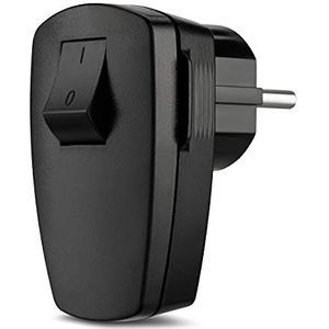 REV 0512102555 Hoekstekke - Stekker met Schakelaar Of Kabe - Max. 3680 - Zwart