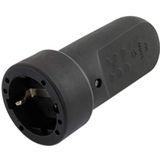 REV - 0512150555 - Geaarde Koppeling - Zwart - 230V/16A Rubber 3680W