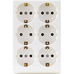 REV Stekkerdoos - Meervoudige Stekkerdoos - Wit - 6-voudig - 3500W