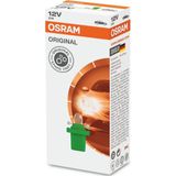 Osram - B8.5d - Gloeilamp - Groen - 12 Volt - 2 Watt - Doosje 10 Stuks