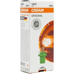 Osram - B8.5d - Gloeilamp - Groen - 12 Volt - 2 Watt - Doosje 10 Stuks