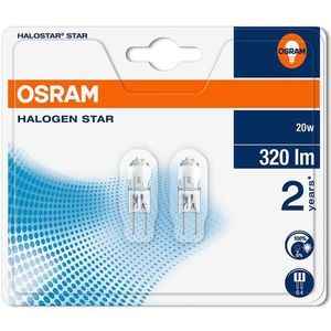 Osram - Halostar Star - Halogeenlamp - Warm Wit - G4 - 20 Watt - 2 Stuks