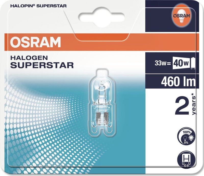 Osram - HS Halogeenlamp - G9 - 35 Watt - Warm Wit - 460 Lumen