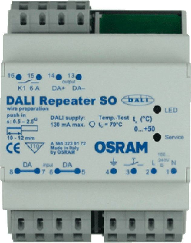 Osram - Lichtregelsysteemcomponent - DALI Repeater - Signaal Repeaters voor LMS