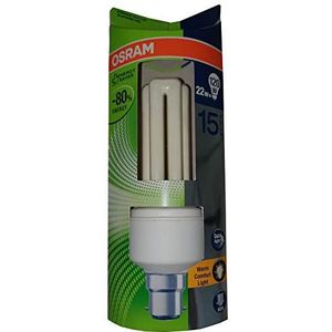 OSRAM spaarlamp stick lamp 22W = 120W 1410lm 2500k B22 D B22d warm licht Quick Licht onderbouwsokkel