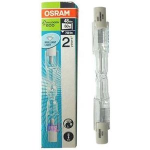 Osram R7s Halogeen Buislamp - 48W 700lm 2800K 230V 74.9mm - Dimbaar