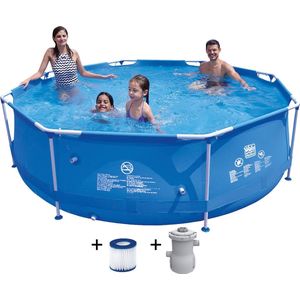 Wehncke Frame Pool 300x76 cm Blauw