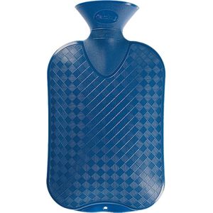Fashy warm water kruik - rib blauw