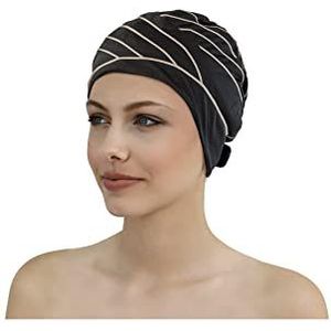 Fashy - Exclusieve Stof Zwemmuts - Zwart/Bruin - Badmuts