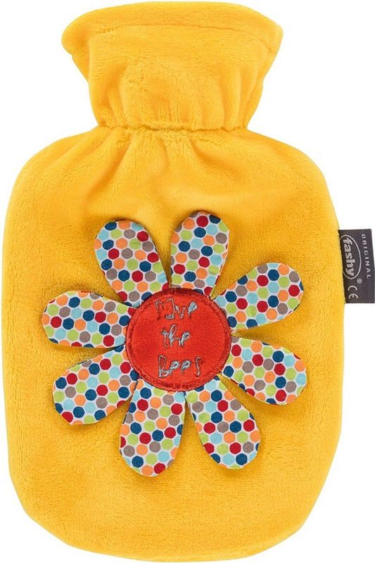 Fashy - Fluffy Kinderkruik - Geel met Bloem