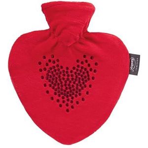 Fashy Hartwarmwaterkruik met overtrek en borduurwerk, rood 0,7 L