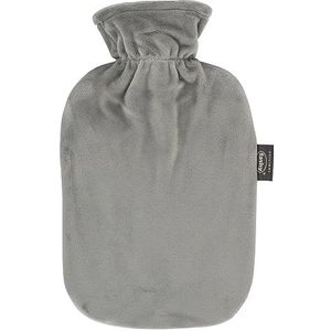 Fashy Warmwaterkruik met fleecehoes, superzacht, grijs, 2,0 l