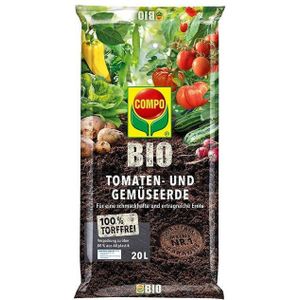 Bio Tomaten- und Gemüseerde torffrei 20l - Compo