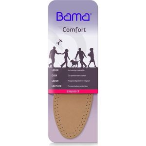 Bama Comfort Exquisit, comfortabele inlegzolen van hoogwaardig leer voor alle schoenen, uniseks, bruin/zwart, bruin, 50 EU