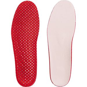 Bama Warm verwarmend voetbed met traagschuim, een comfortabele inlegzool voor warme voeten, uniseks, wit/rood, Wit kleurloos, 40 EU