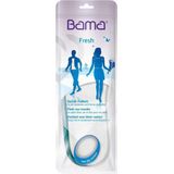 Bama Fresh Voetbed met blote voeten, bamboe badstof inlegstukken voor droge en frisse voeten, uniseks, wit/blauw, Wit kleurloos, 46 EU