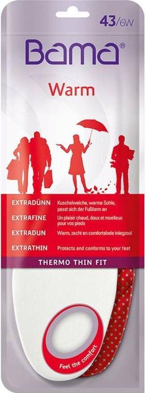 Bama - Thermo Thin - Inlegzolen - Maat 39 - Warmte en Comfort