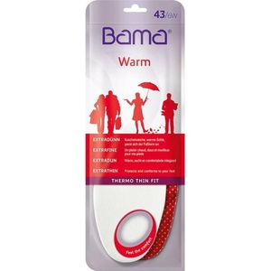 Bama Thermo Thin Fit (31.00047.0004.44), comfortabele inlegzolen, uniseks, volwassenen, wit, 31 EU