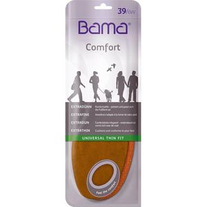 Bama Comfort Universal Thin Fit, schoeninlegzolen met traagschuim, extra dunne zool, uniseks, bruin/oranje, bruin 37, 38 EU