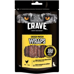 20% korting! Crave Protein Chunks Hondensnacks - Protein Wrap - Kip (50g)