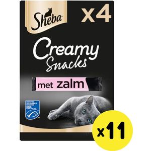 Sheba Creamy Snacks - Kattensnacks - Zalm 44 stuks