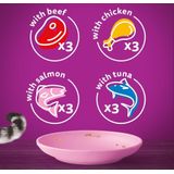 28% korting! Gemengd Pakket Whiskas Junior Maaltijdzakjes 12 x 85 g - Junior Maaltijdzakjes Gevogelte-selectie in gelei (12 x 85g)