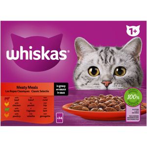 2x Whiskas Adult Multipack Classic Selectie in Saus 24 x 85 gr