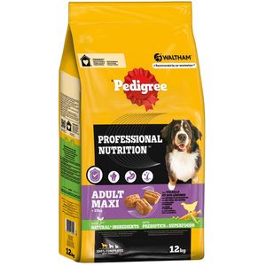 12 kg Pedigree Professional Nutrition Adult Maxi >25 kg met gevogelte & groente droogvoer voor honden