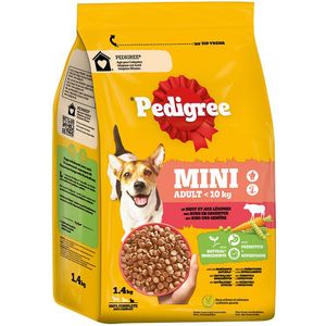 1,4 kg Pedigree Adult Mini met rund en groenten hondenvoer