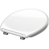SCHÜTTE Wc-bril Duroplast, toiletbril met softclosemechanisme en snelsluiting voor eenvoudige reiniging, geschikt voor alle gangbare toiletpotten, maximale belasting van de wc-bril 150 kg, wit