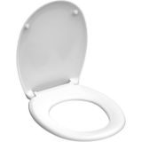 Toiletzitting schutte white duroplast soft close 45x37 cm wit