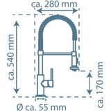 Schutte BOSTON ééngreepsmengkraan keuken met spiraalveer | chroom
- 78580 - 78580