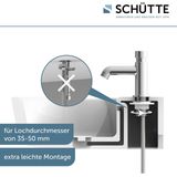 Schütte Koudwaterkraan LIMA, koud water armatuur voor de badkamer, kraan bad alleen voor koud water, standventiel met chique drukgreep, 46951