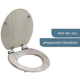 SCHÜTTE WC-bril LIGHTWOOD met softclosemechanisme van hout, toiletbril met wc-deksel, houten kern toiletdeksel met motief (maximale belasting van de wc-bril 150 kg), houtkleuren