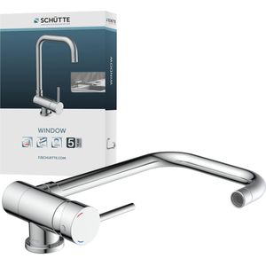 SCHÜTTE Window Design Keukenkraan - Mengkraan - Hoge, Draaibare en plooibare Uitloop - Zijdelingse Greep - Chroom