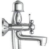 Schütte Wannenarmatur Elk (Set) Mischbatterie Badewanne, Wasserhahn Bad mit Handbrause, Chrom