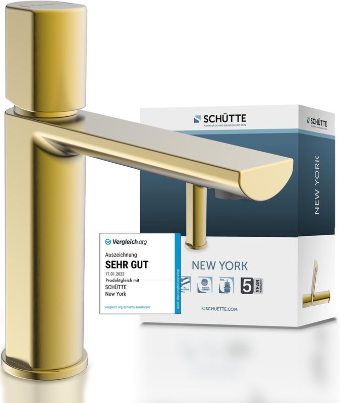 SCHÜTTE NEW YORK mengkraan wastafel, goud mat
