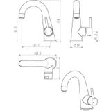 Schutte PISA ééngreepsmengkraan wastafel | chroom
- 33910 33910