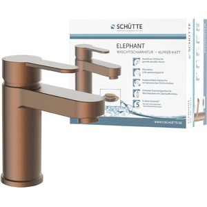 SCHÜTTE Elephant Wastafelkraan - Mengkraan - met Waste - Koper Mat
