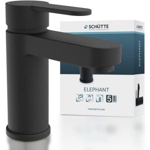 SCHÜTTE Elephant Wastafelkraan - Mengkraan - met Waste - Zwart Mat