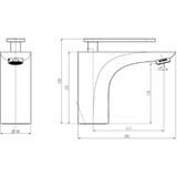 Schutte ORCA ééngreepsmengkraan wastafel | chroom 
- 34310 - 34310