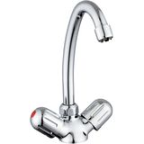 SCHÜTTE Zweigriff-Spültischarmatur PERUZZI Niederdruck Chrom