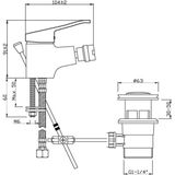 Schütte Bidetarmatur Athos zierlich, Chrom
