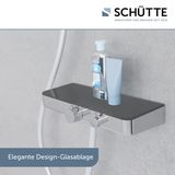 SCHÜTTE Ocean Thermostatische Douchekraan met glazen Planchet - 150 mm Hartafstand - Chroom & Antraciet