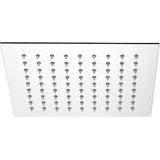 Schütte Regenduschkopf "Strasbourg", Antikalk-Noppen, ultraflache Regendusche 20x20, Duschkopf in Edelstahl