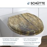 SCHÜTTE WC-Bril 80124 SOLID WOOD - MDF-Hout - Soft Close - Verchroomde Scharnieren - Decor - 3-zijdige Print