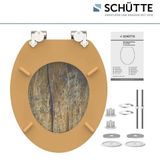 SCHÜTTE WC-Bril 80124 SOLID WOOD - MDF-Hout - Soft Close - Verchroomde Scharnieren - Decor - 3-zijdige Print