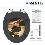 SCHÜTTE WC-Bril 80127 SEA STONE - MDF-Hout - Soft Close - Verchroomde Scharnieren - Belastbaar tot 175 kg - Decor - 3-zijdige Print