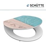 SCHÜTTE WC-Bril 80539 POOLSIDE - High Gloss - MDF-Hout - Soft Close - Verchroomde Scharnieren - Decor - 1-zijdige Print